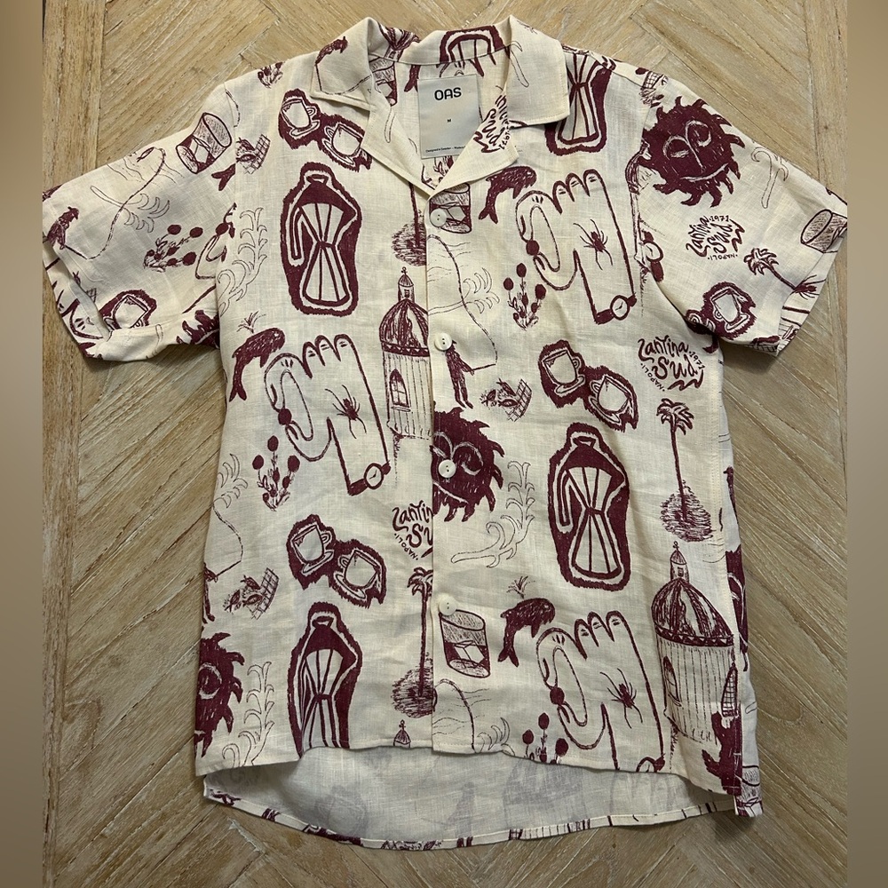 OAS Medium Shirt Linen NWOT